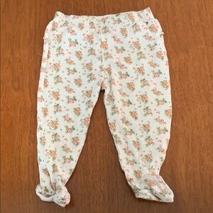 😊FREE😊 Bundles Baby Place Floral Print Baby Pants with Enclosed Feet size 3-6m